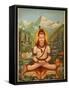 Shiva Meditating-null-Framed Stretched Canvas