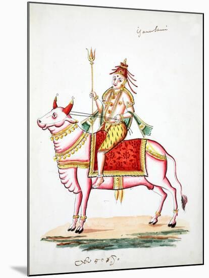 Shiva Mounted on the Bull, Nandi-null-Mounted Giclee Print