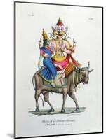 Shiva, One of the Gods of the Hindu Trinity (Trimurt) with His Consort Parvati, C19th Century-A Geringer-Mounted Giclee Print