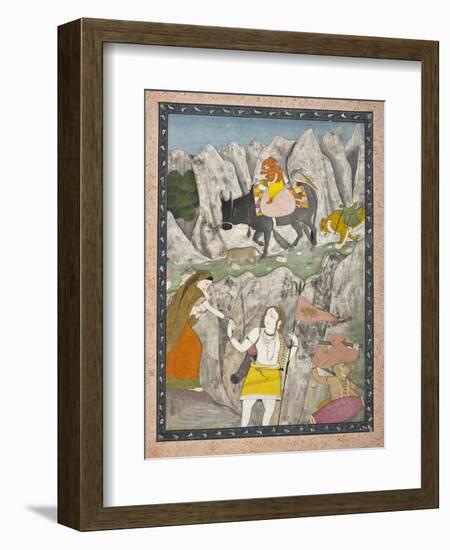 Shiva's Family on the March-null-Framed Art Print