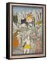 Shiva's Family on the March-null-Framed Stretched Canvas