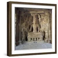 Shiva the Great Ascetic, Kailasa, Ellora, Unesco World Heritage Site, Maharashtra State, India-Robert Harding-Framed Photographic Print