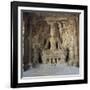 Shiva the Great Ascetic, Kailasa, Ellora, Unesco World Heritage Site, Maharashtra State, India-Robert Harding-Framed Photographic Print