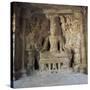Shiva the Great Ascetic, Kailasa, Ellora, Unesco World Heritage Site, Maharashtra State, India-Robert Harding-Stretched Canvas