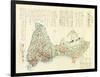 Shizuoka-ken, Japan - Panoramic Map-Lantern Press-Framed Art Print