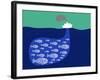 Shoal of Fish in the Boat Fishnet-Complot-Framed Art Print