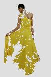 Double Exposure of Woman in Fashion Dress with Nature Tree Branches Background-shock-Stretched Canvas