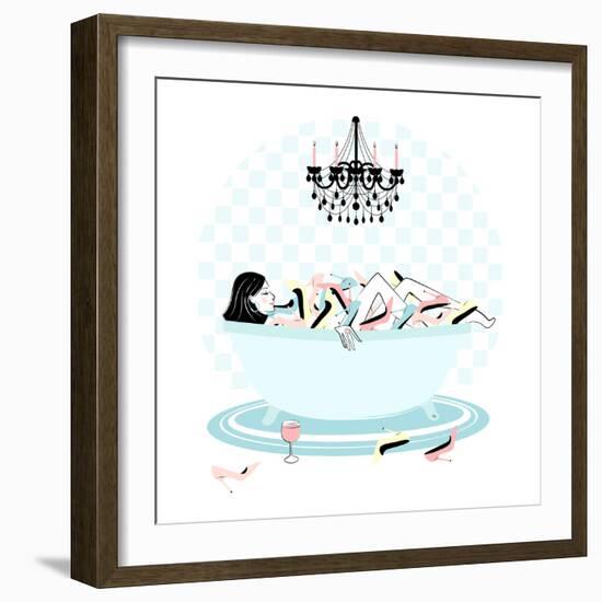 Shoe Bath-Martina Pavlova-Framed Art Print