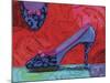 Shoe Blue Leopard-Fiona Stokes-Gilbert-Mounted Giclee Print