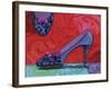 Shoe Blue Leopard-Fiona Stokes-Gilbert-Framed Giclee Print