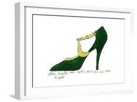 Shoe Bright, Shoe Light, First Shoe I've Seen Tonight, 1955-Andy Warhol-Framed Art Print