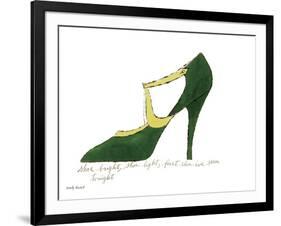 Shoe bright, shoe light, first shoe I've seen tonight (from: A La Recherche du Shoe Perdu by Andy W-Andy Warhol-Framed Art Print