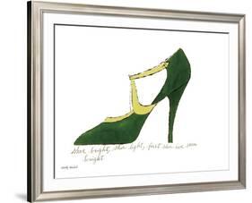 Shoe bright, shoe light, first shoe I've seen tonight (from: A La Recherche du Shoe Perdu by Andy W-Andy Warhol-Framed Art Print