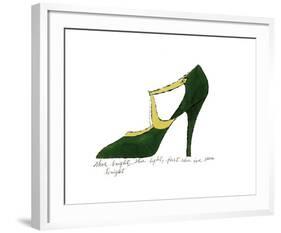 Shoe, c.1955 (Green and Yellow)-Andy Warhol-Framed Giclee Print