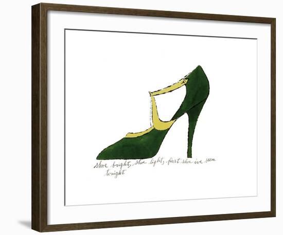 Shoe, c.1955 (Green and Yellow)-Andy Warhol-Framed Giclee Print