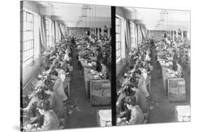 Shoe Factory Workers-null-Stretched Canvas