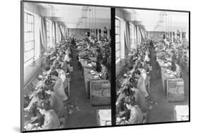 Shoe Factory Workers-null-Mounted Photographic Print