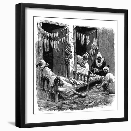 Shoe Shop in Fez, Morocco, C1890-null-Framed Giclee Print