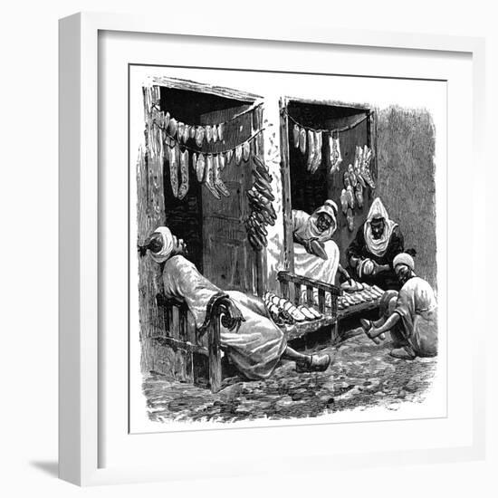 Shoe Shop in Fez, Morocco, C1890-null-Framed Giclee Print