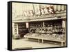 Shoe Shop in Kyoto, c.1890-null-Framed Stretched Canvas