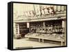 Shoe Shop in Kyoto, c.1890-null-Framed Stretched Canvas