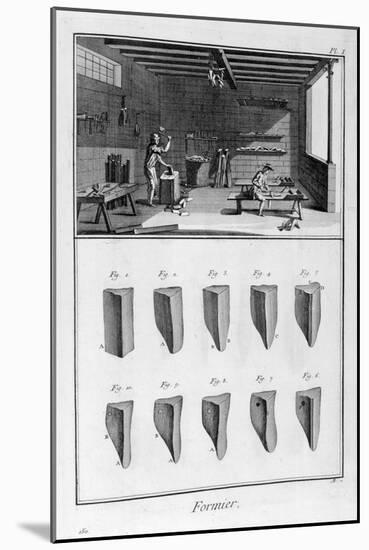 Shoe Tree Makers, 1751-1777-Denis Diderot-Mounted Giclee Print