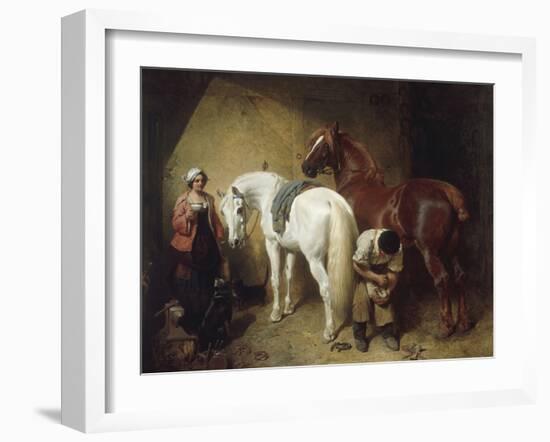 Shoeing Imaum, 1856-John Frederick Herring-Framed Giclee Print