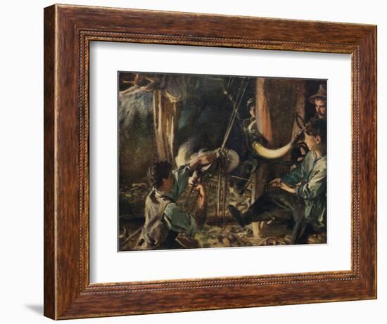 'Shoeing the Ox', c1910-John Singer Sargent-Framed Giclee Print