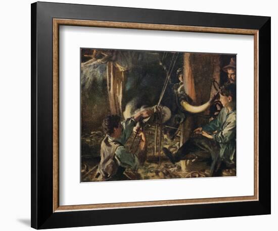 'Shoeing the Ox', c1910-John Singer Sargent-Framed Giclee Print