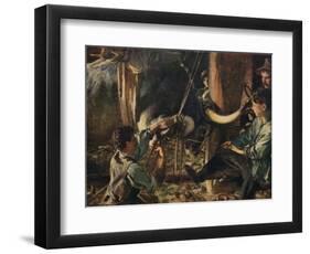 'Shoeing the Ox', c1910-John Singer Sargent-Framed Giclee Print