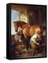 Shoeing-Edwin Henry Landseer-Framed Stretched Canvas