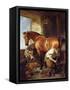 Shoeing-Edwin Henry Landseer-Framed Stretched Canvas