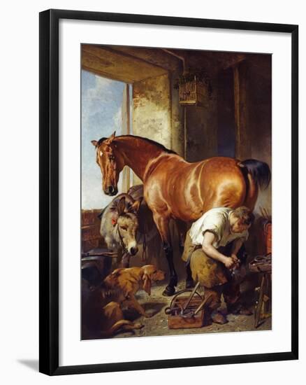 Shoeing-Edwin Henry Landseer-Framed Giclee Print