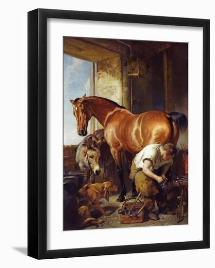 Shoeing-Edwin Henry Landseer-Framed Giclee Print