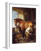 Shoeing-Edwin Henry Landseer-Framed Giclee Print