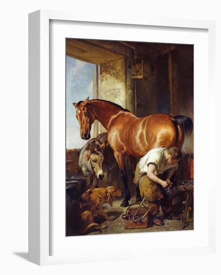 Shoeing-Edwin Henry Landseer-Framed Giclee Print