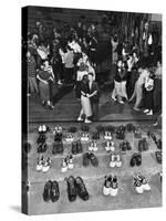 Shoeless Teenage Couples Dancing in HS Gym During a Sock Hop-Alfred Eisenstaedt-Stretched Canvas
