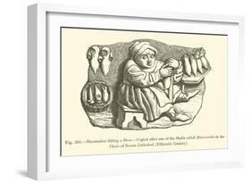 Shoemaker Fitting a Shoe-null-Framed Giclee Print