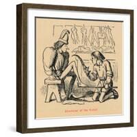 'Shoemaker of the Period',-John Leech-Framed Giclee Print