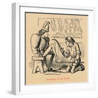 'Shoemaker of the Period',-John Leech-Framed Giclee Print