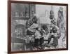 Shoemaker Preparing Shoes for Young Boy-null-Framed Photographic Print