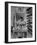 Shoemaker Sitting in His Shop Working on a Pair of Old Work Shoes-John Phillips-Framed Photographic Print