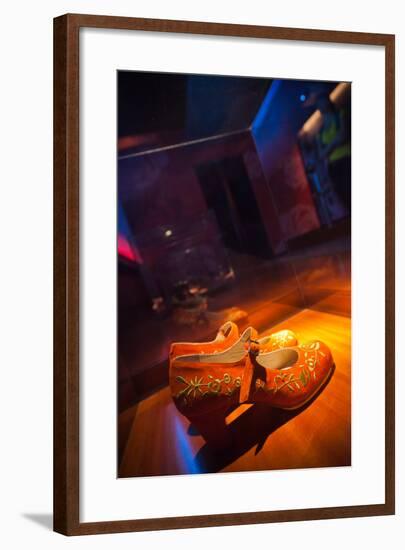 Shoes in a museum, Museo Del Baile Flamenco, Seville, Andalusia, Spain-null-Framed Photographic Print