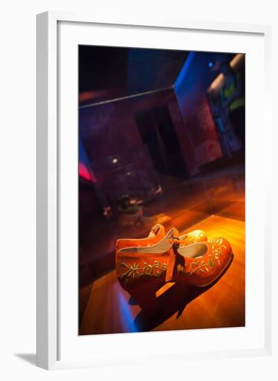 Shoes in a museum, Museo Del Baile Flamenco, Seville, Andalusia, Spain-null-Framed Photographic Print