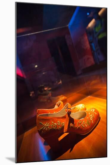 Shoes in a museum, Museo Del Baile Flamenco, Seville, Andalusia, Spain-null-Mounted Photographic Print