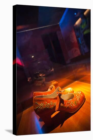 Shoes in a museum, Museo Del Baile Flamenco, Seville, Andalusia, Spain-null-Stretched Canvas