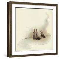 Shoes Outside Bedroom Door at Claridge's Hotel-Dudley Hardy-Framed Giclee Print