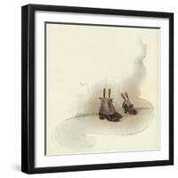 Shoes Outside Bedroom Door at Claridge's Hotel-Dudley Hardy-Framed Giclee Print