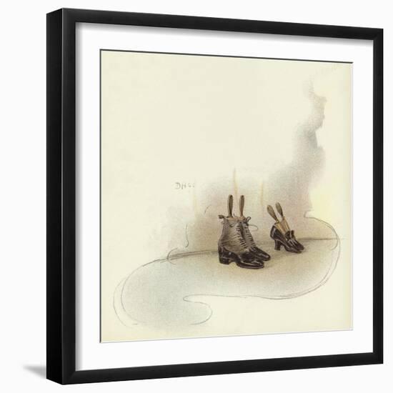 Shoes Outside Bedroom Door at Claridge's Hotel-Dudley Hardy-Framed Giclee Print