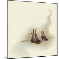 Shoes Outside Bedroom Door at Claridge's Hotel-Dudley Hardy-Mounted Giclee Print